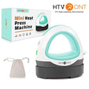 HTVRONT Portable Mini Heat Press Machine DIY Auto Easy Heating Transfer Iron On HTV for Clothes Bags Shoes Hats T-shirts