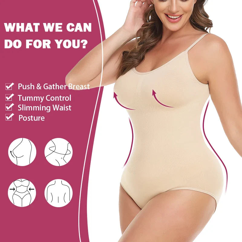 Slimming Bodysuit for Women - Tummy Control Shapewear Camisole & Body Shaper