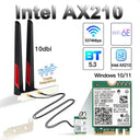 Intel AX210 Tri-Band WiFi Adapter Enhanced Networking Bluetooth