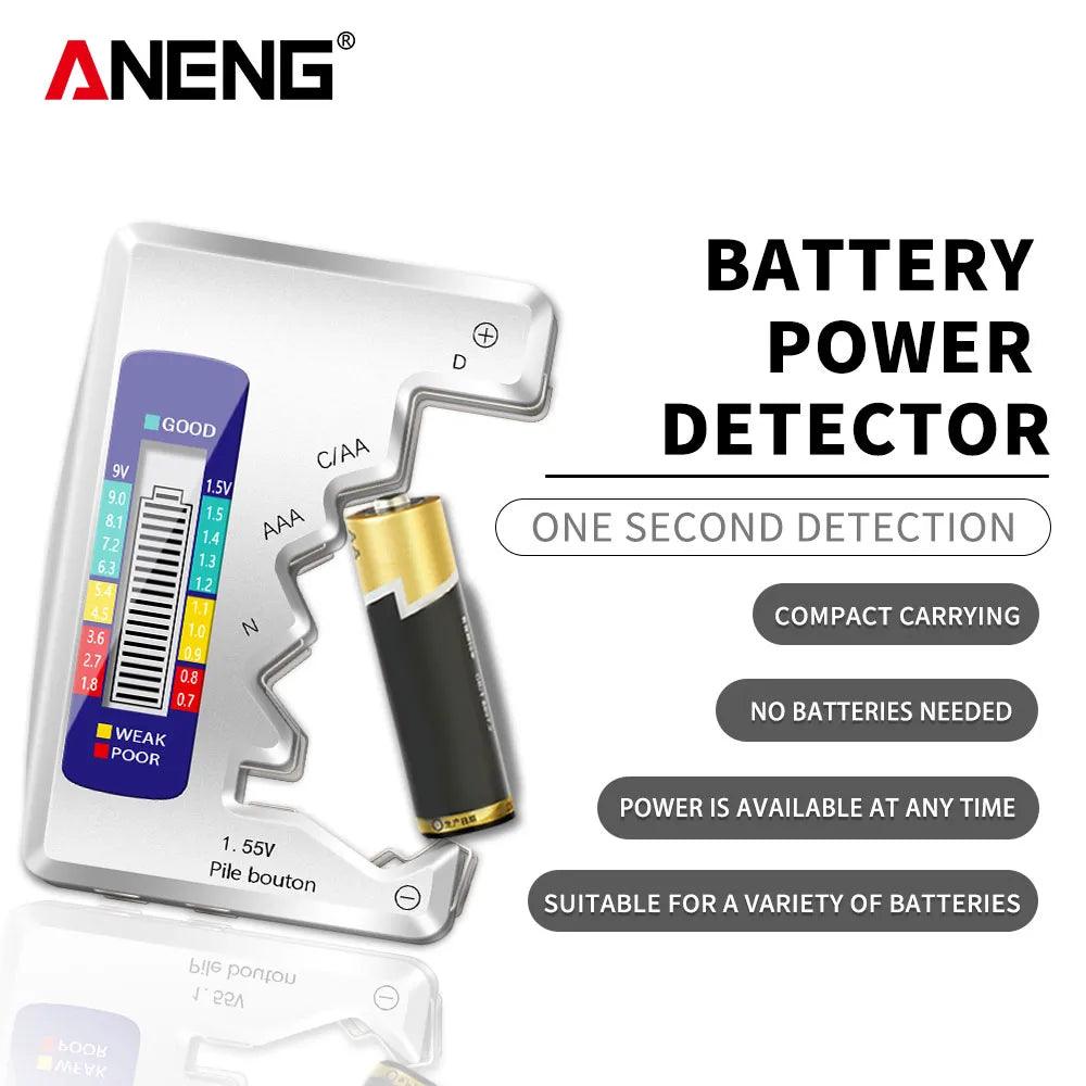 ANENG Universal Battery Tester - LCD Display Volt Capacity Check Tool  ourlum.com   