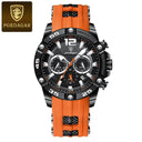 POEDAGAR Chronograph Watch Military Quartz Timepiece for Men