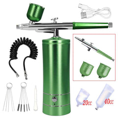 Portable Airbrush Compressor Kit: Precision Control, Rechargeable, Portable Design