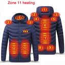 Heated Jacket USB Intelligent Dual Control 9-19 Zone Warm