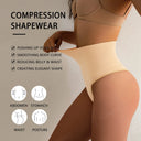 Flarixa Flat Belly Shaping Thong High Waist Panties for Women