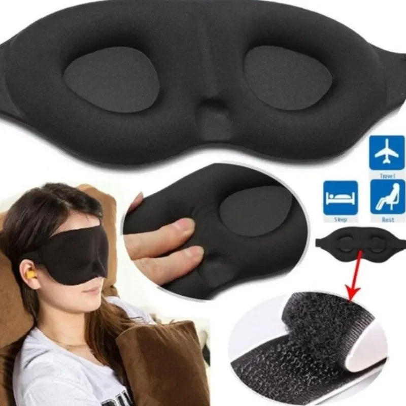 3D Sleeping Eye Mask Travel Rest Aid Eye Cover Patch Paded Soft Sleeping Mask Blindfold Eye Relax Massager  ourlum.com   