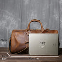 New Retro Male Carry-on Bag Large Capacity Leather Bag