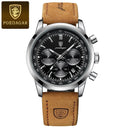 POEDAGAR Chronograph Watch Elegant Waterproof Timepiece