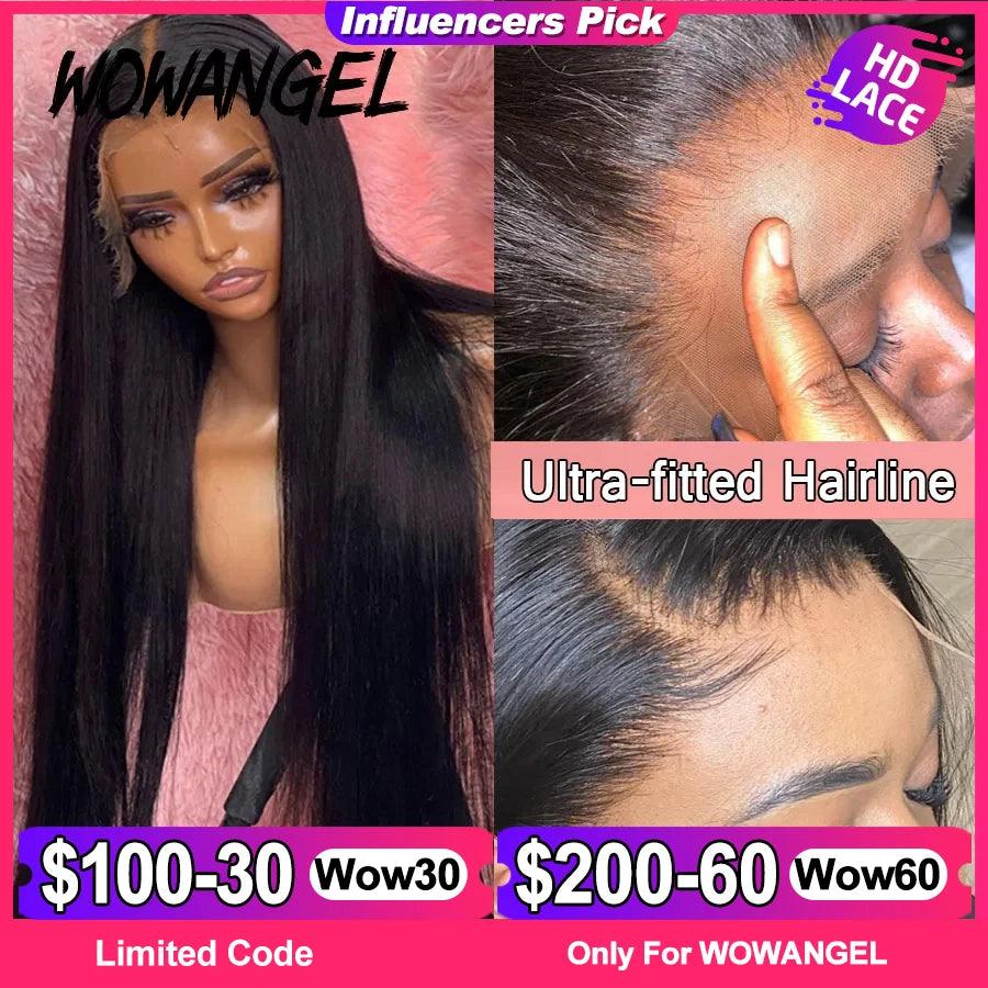 34" Brazilian Human Hair HD Lace Front Wig - Skinlike HD Swiss Lace - Pre Plucked - 13x6 Transparent Lace Frontal - Beginner Friendly - Medium Cap Size  ourlum.com 5x5 Closure Wig 14inches 150%