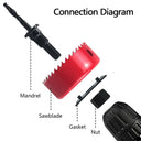 Woodworking Hole Saw Set Drill Bit Kit: Precision Tool for Various Boards & Metal  ourlum.com   