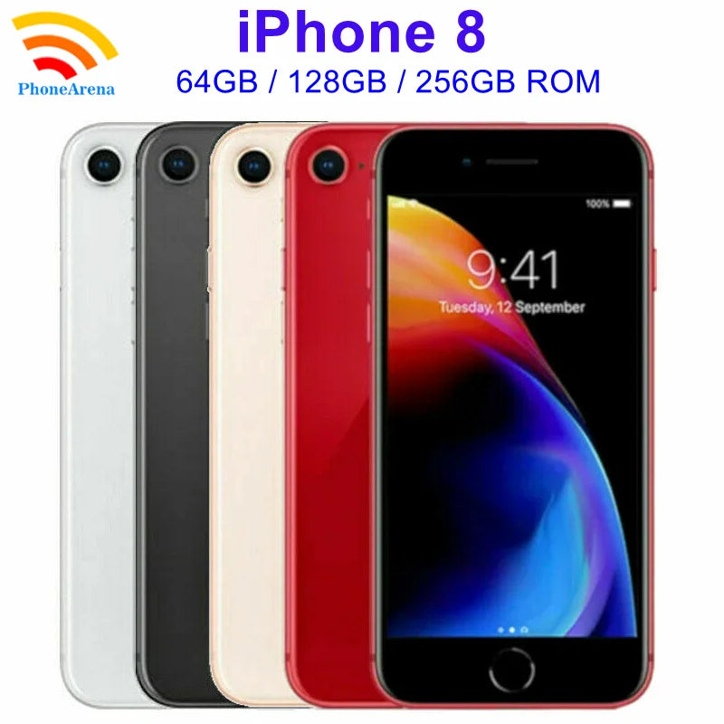 Original iPhone8 & iPhone 8 Plus 4.7" & 5.5" Retina IPS LCD 64/128/256GB Unlocked 4G iPhone 8 Fingerprint True Tone  ourlum.com   