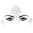 3D Sexy Face Tattoo Stickers Temporary Tattoos Glitter Fake Tattoo Rhinestones Masquerade for Women Party Face Jewels Tattoo  ourlum.com NO.27  