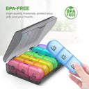 7 Days Pill Medicine Box Weekly Tablet Holder Storage Organizer Container Case Pill Box Splitters Pill Case Organizer  ourlum.com   