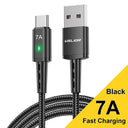 7A Fast USB C Cable for MacBook  Samsung Huawei - Fast Charging Data Cord  ourlum.com black 0.3m 