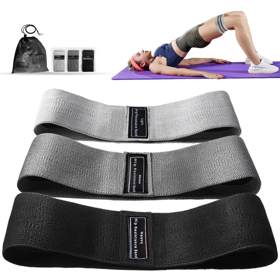 Versatile Fabric Resistance Bands for Glutes and Thighs