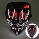 Halloween LED Purge Neon Light Up Mask With LED Gloves