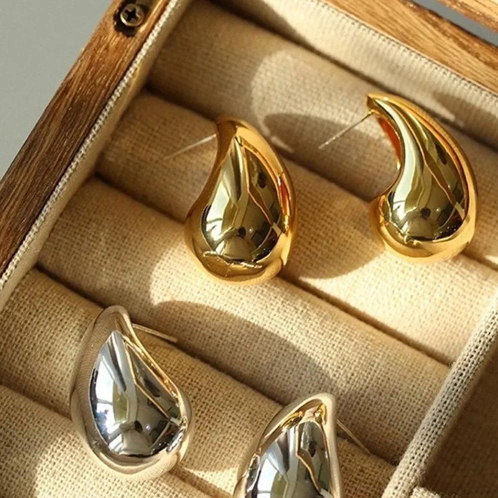 Extravagant Waterdrop Dangle Earrings - Chunky Teardrop Statement Jewelry for Women  ourlum.com   