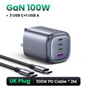 UGREEN GaN Charger: Ultimate Fast Charging Hub  ourlum.com UK 2M 100W Cable CHINA 