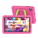 VASOUN Kids Tablet: Educational Android Quad Core Device with Dual Camera  ourlum.com us Pink 