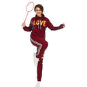 2 Piece Set Women Outfit LOVE Letter Print Tracksuit Plus Size