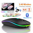 Bluetooth RGB Wireless Mouse Rechargeable Silent for MacBook