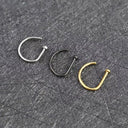 Women Fake Piercing Nose Ring Hoop Septum Non Piercing Clip