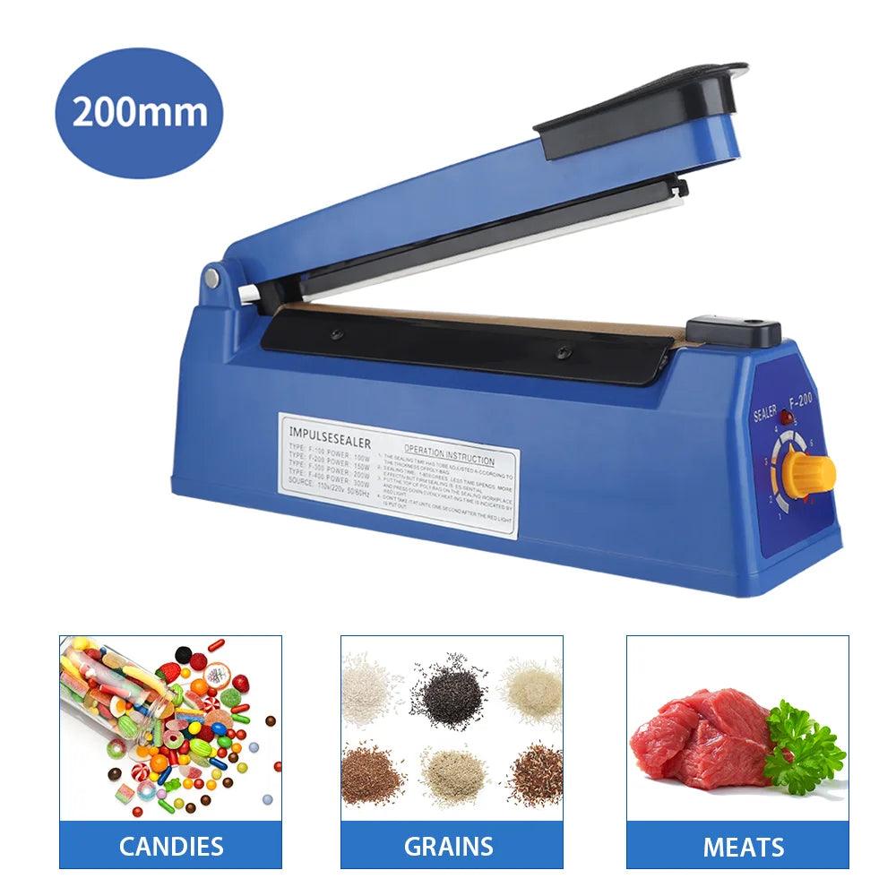 Impulse Sealer Manual Heat Sealer Machine for 8 inch Plastic Bags, Shrink Wrap Bag Sealers Vacuum Sealer Packaging Machine