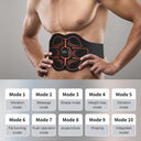 Electric Abdomen Slimming Belt EMS Muscle Stimulator USB Toning