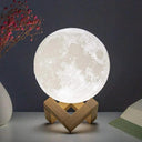 8cm Moon Lamp LED Night Light Battery Powered With Stand Starry Lamp Bedroom Decor Night Lights Kids Gift Moon Lamp  ourlum.com White  