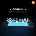 VAT Include Global Version Xiaomi Pad 6 Snapdragon® 870 Tablet 33W Fast Charging 13MP Camera 8840mAh 144Hz 11" Display  ourlum.com   