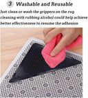 4/8pcs set Triangle Washable Rug Gripper Anti-slip Reusable Rubber Mat Non Slip Patch Tape for Tile Floors Carpets Corners Pad