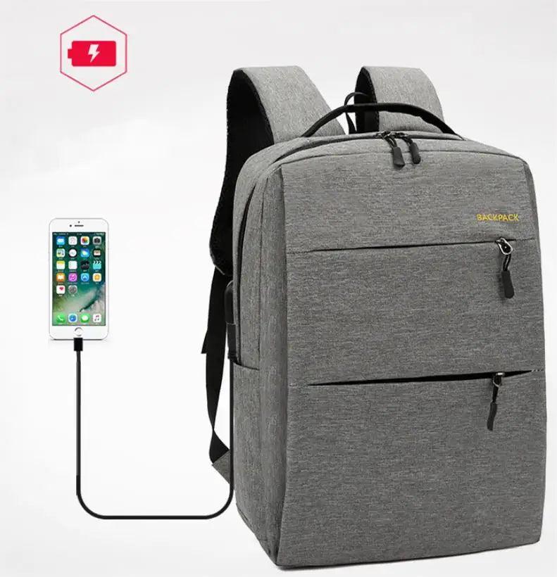 Men's Business Backpack USB Charging Casual Female Student School Bag Minimalist Fashion Computer Bags Three Piece Set