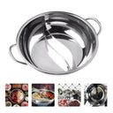 Stainless Steel Divided Hot Pot Cooker for Induction Stoves