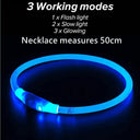 LED Lighted Pet Safety Collar: Bright, Rechargeable, Weatherproof Glow Collar  ourlum   