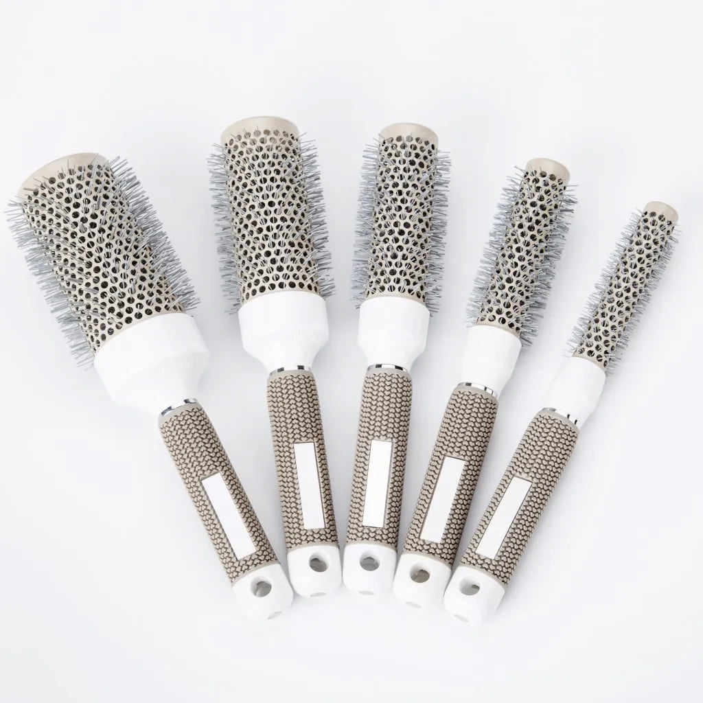 6 Size Hair Brush Nano Hairbrush Thermal  Round Barrel Comb Hairdressing Hair Salon Styling Drying Curling  ourlum.com   