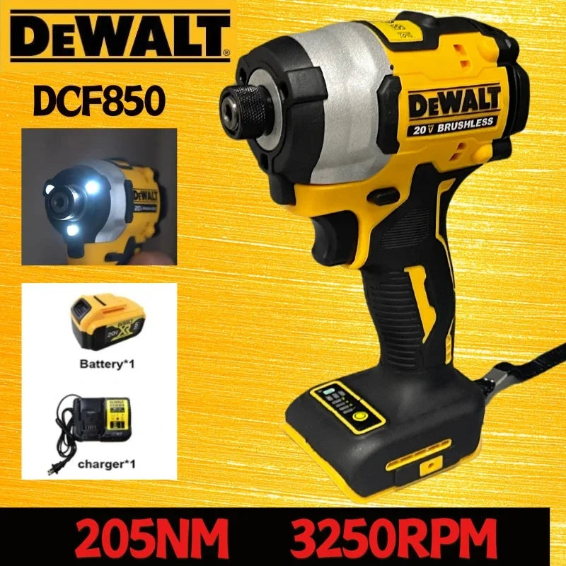 DEWALT DCF850 20V Cordless Impact Driver - High Torque, Lightweight, Efficient Power Tool