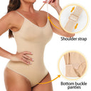 Seamless Backless Bodysuit Shapewear for Women with Open Crotch & Tummy Control