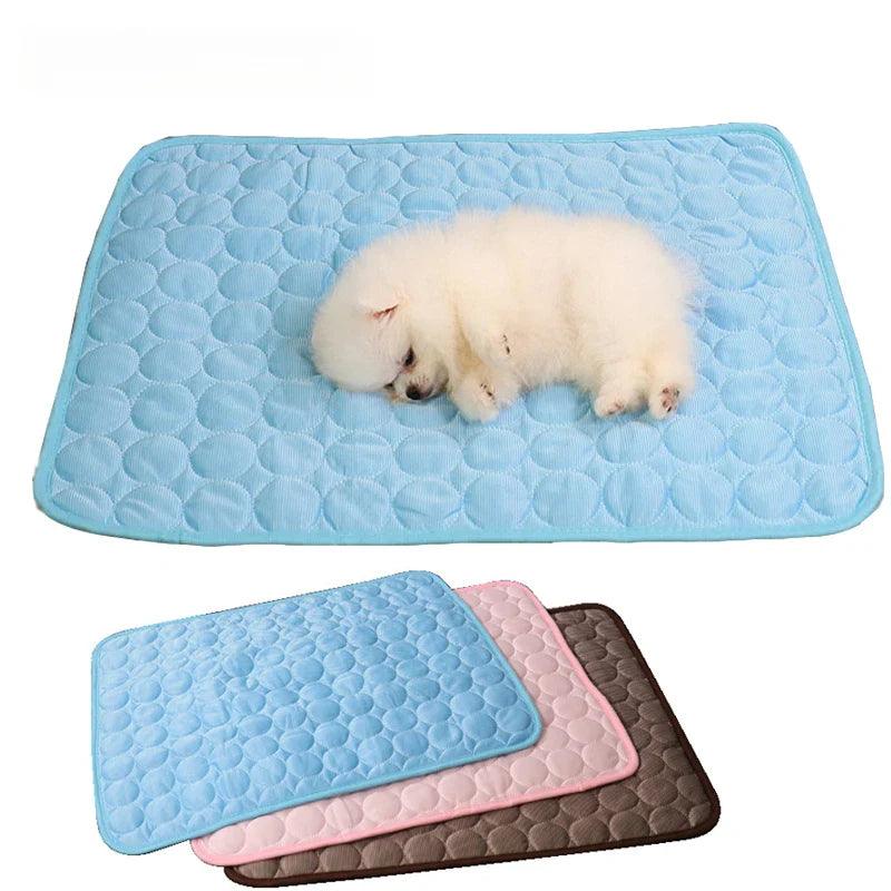 Dog Cooling Mat: Breathable Washable Summer Pet Bed Blanket  ourlum.com   