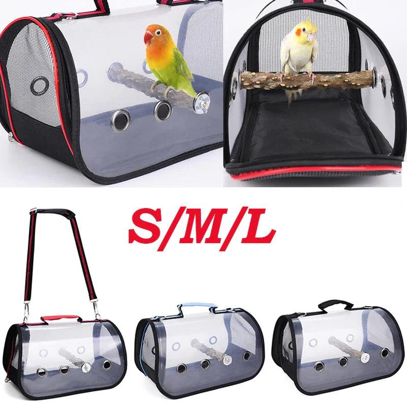 Clear Transparent Bird Parrot Carrier Bag for Travel & Outdoors  ourlum.com   