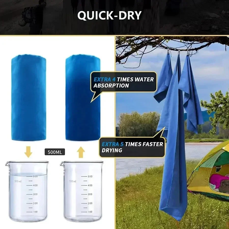 Ultra-Absorbent Quick-Dry Microfiber Towel for Sports and Outdoor Adventures - 40x80/76x152CM