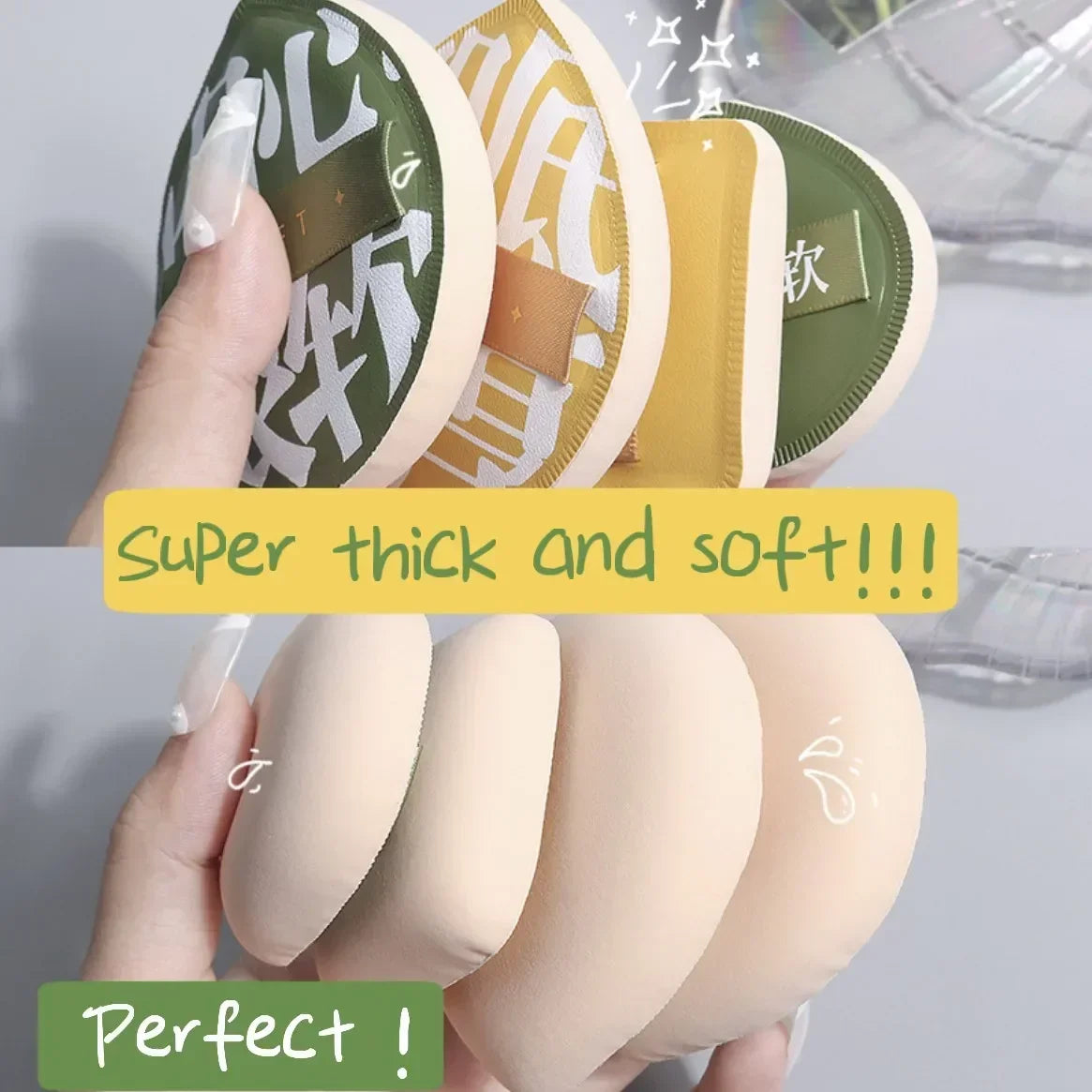 Female Makeup Sponge Set Makeup brush XL Powder puff Super Soft Cotton Face Make-up for women Beauty Tools Makeup accesories  ourlum.com   