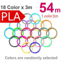 3D Pen Filament Kit: Colorful 1.75mm PLA ABS PCL Plastic Set  ourlum.com PLA18colors54m  