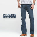 Mens Boot Cut Jeans Slightly Flared Slim Fit Denim Pants