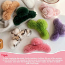 Crab Plush Fur Hair Clip: Trendy Accessory for Girls