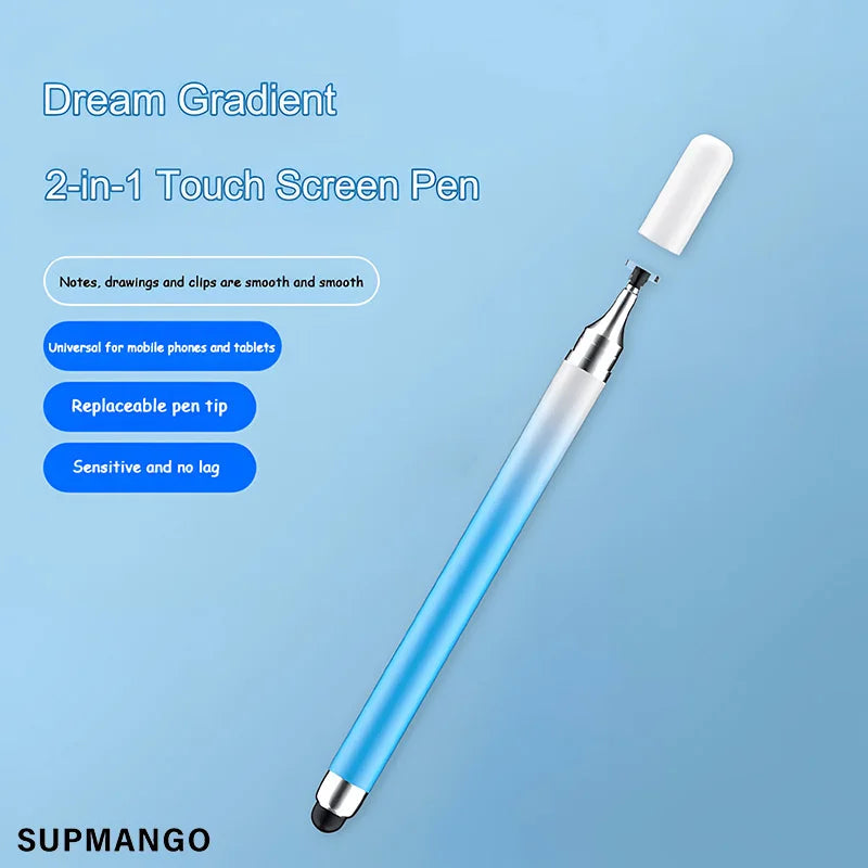 2 In 1 Stylus Pen For Cellphone Tablet Capacitive Touch Pencil For Universal Android Phone Drawing Screen