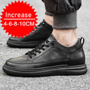 Casual Men Elevator Shoes Height Increase White Black 6CM