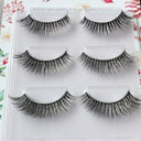 NEW 3D Mink Lashes Natural short Full Strip Lashes Transparent terrier Short Mink Lashes Style False Eyelashes  ourlum.com 3pairs C22  