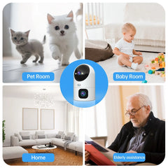 4K Auto Tracking PTZ Security Camera with Dual Lens and Night Vision