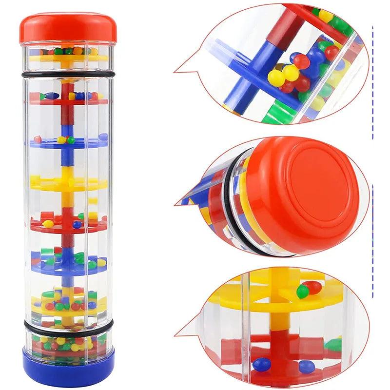 Rainmaker Baby Toy Rain Stick Musical Toys For Babies 1 2 3 Year Hand Shaker Rattles Toy Educational Instrument Toy For Children