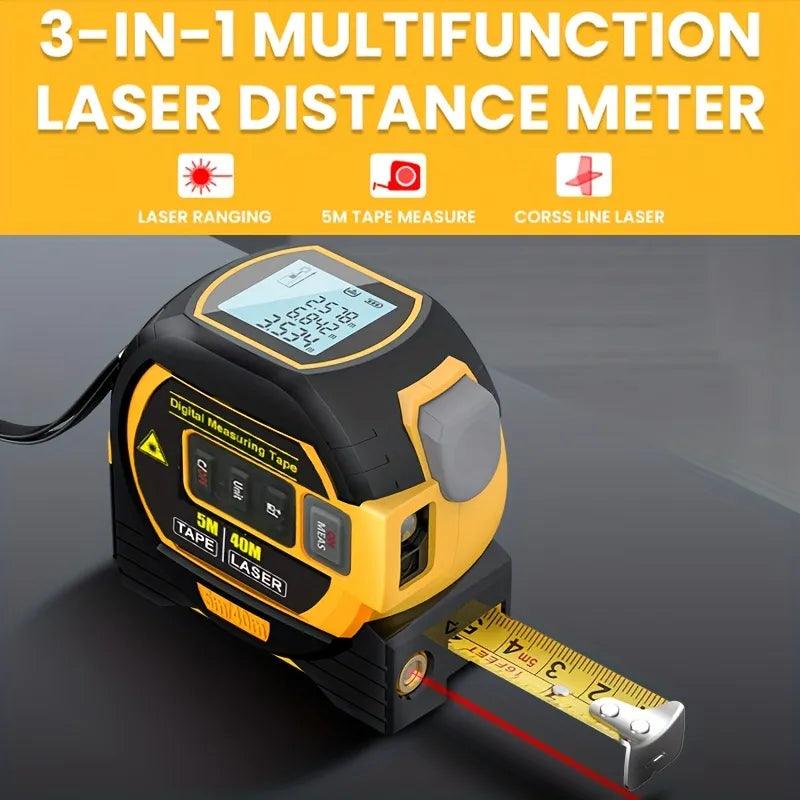 Laser Digital Rangefinder Steel Tape Measure: Achieve Precision Measurements With Ease  ourlum.com 40m  