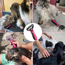 Professional Pet Deshedding Brush for Dogs and Cats: Reduce Shedding, Prevent Tangles, and Promote Blood Circulation  ourlum.com   